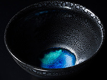 Oil spattering Tenmoku Tea Cup